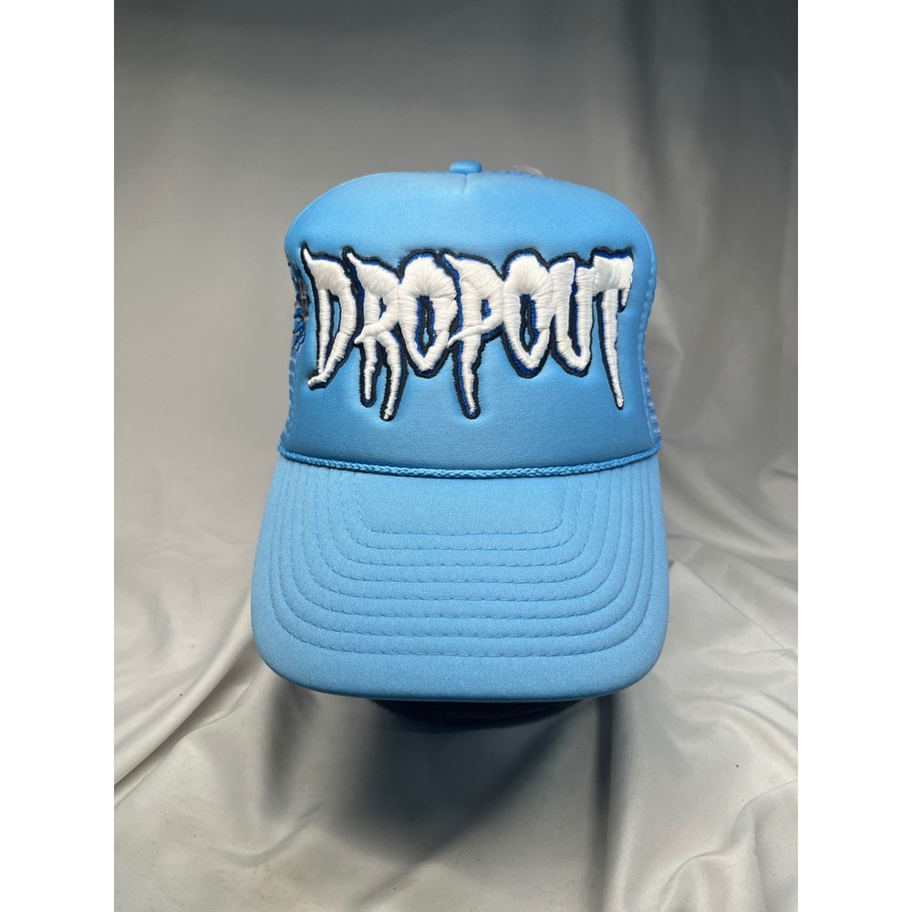 Dropout New York Light Blue Trucker Hat Festival Mushroom Embroidered Snapback